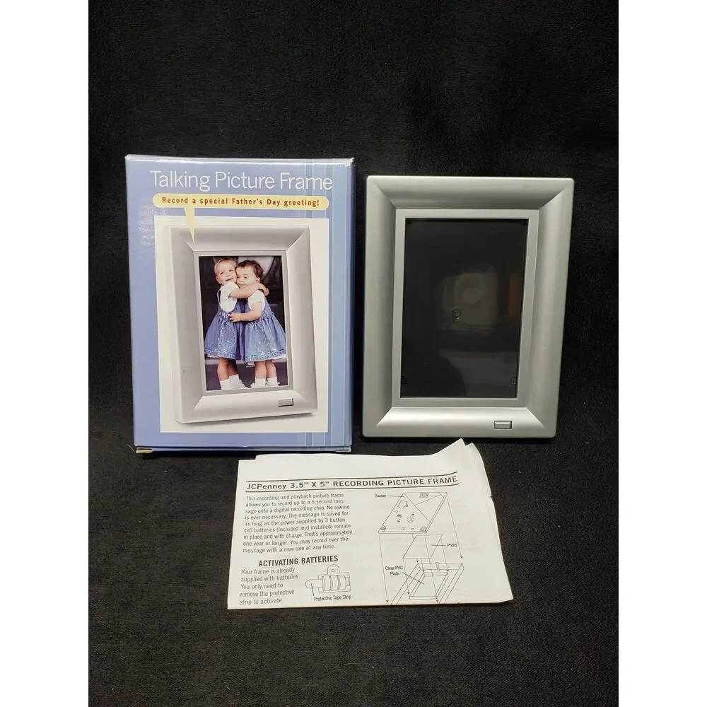 JCPenny's Talking Picture Vintage 3 1/2 x 5 Photo Frame Record Special Greetings